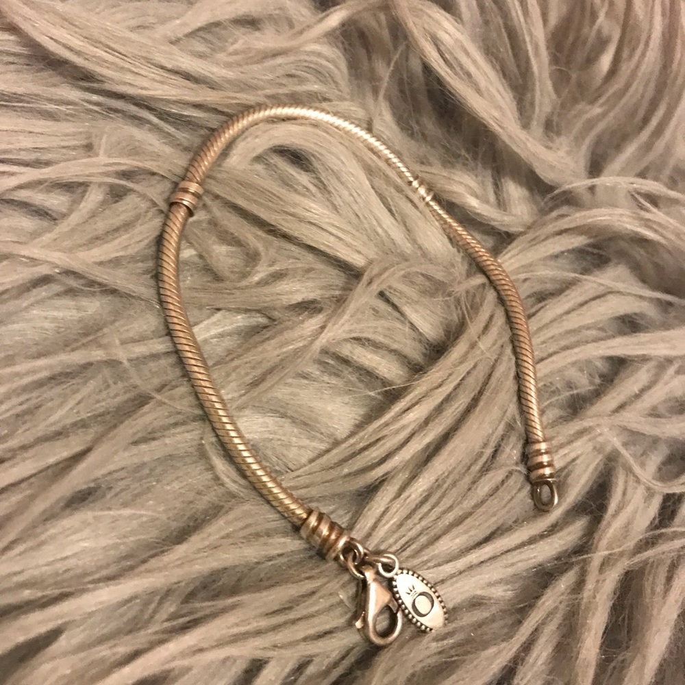 PANDORA SILVER CHARM BRACELET WITH LOBSTER CLASP